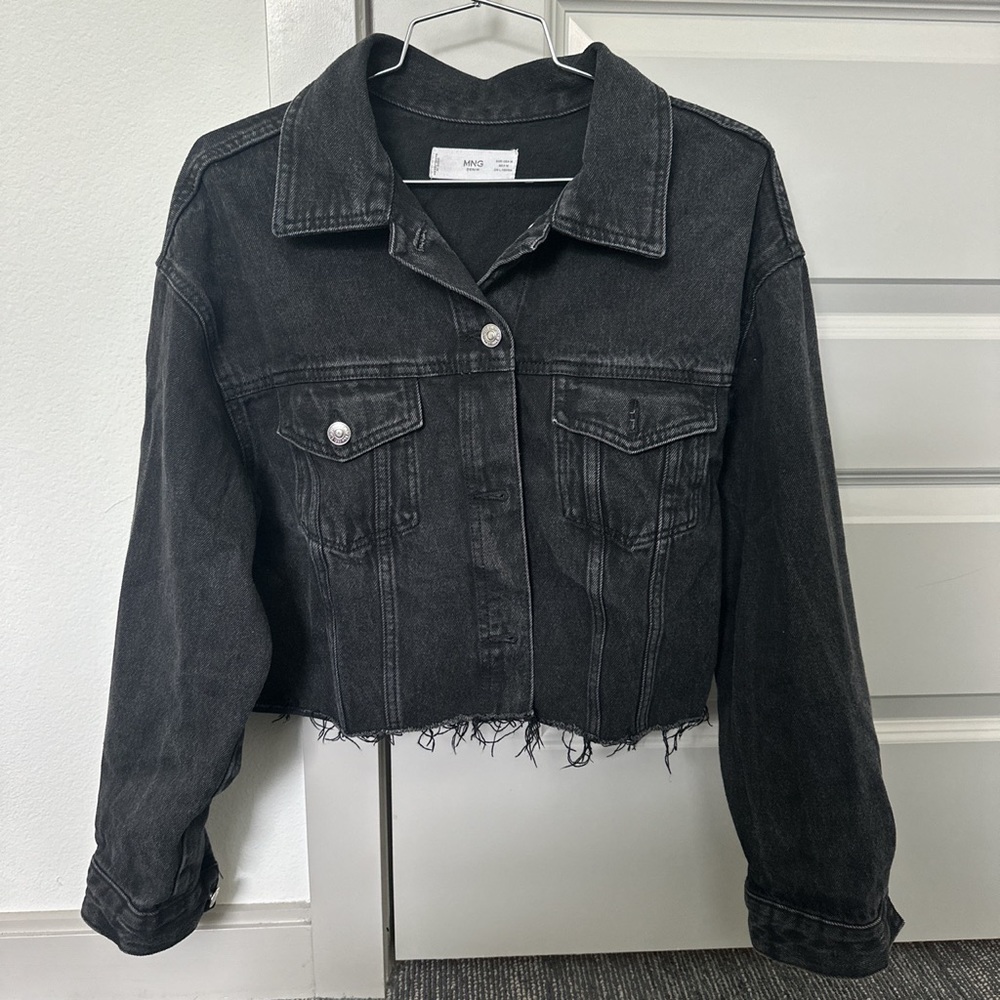 Mango Cropped Denim Jacket